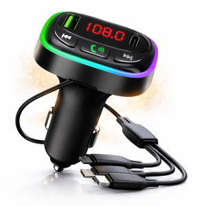 Xhua KOS-15 Bluetooth FM transzmitter autós töltő és kihangosító – MP3 lejátszó, USB, vezeték nélküli autós adapter