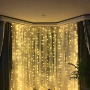 Meleg feér fényfüggöny 2x2méter-toldható LED fénydekoráció