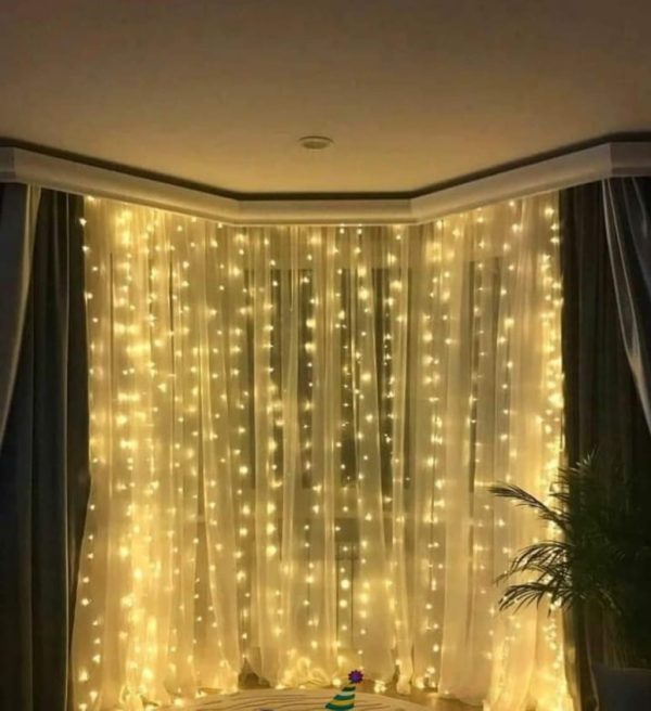 Meleg feér fényfüggöny 2x2méter-toldható LED fénydekoráció