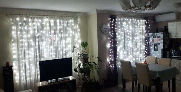 Hideg fehér Led fényfüggöny 3x3 méter