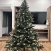 Fehér berkenyebogyós havas 2D műfenyő 180cm