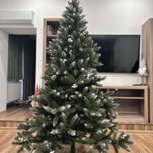 Fehér berkenyebogyós havas 2D műfenyő 180cm